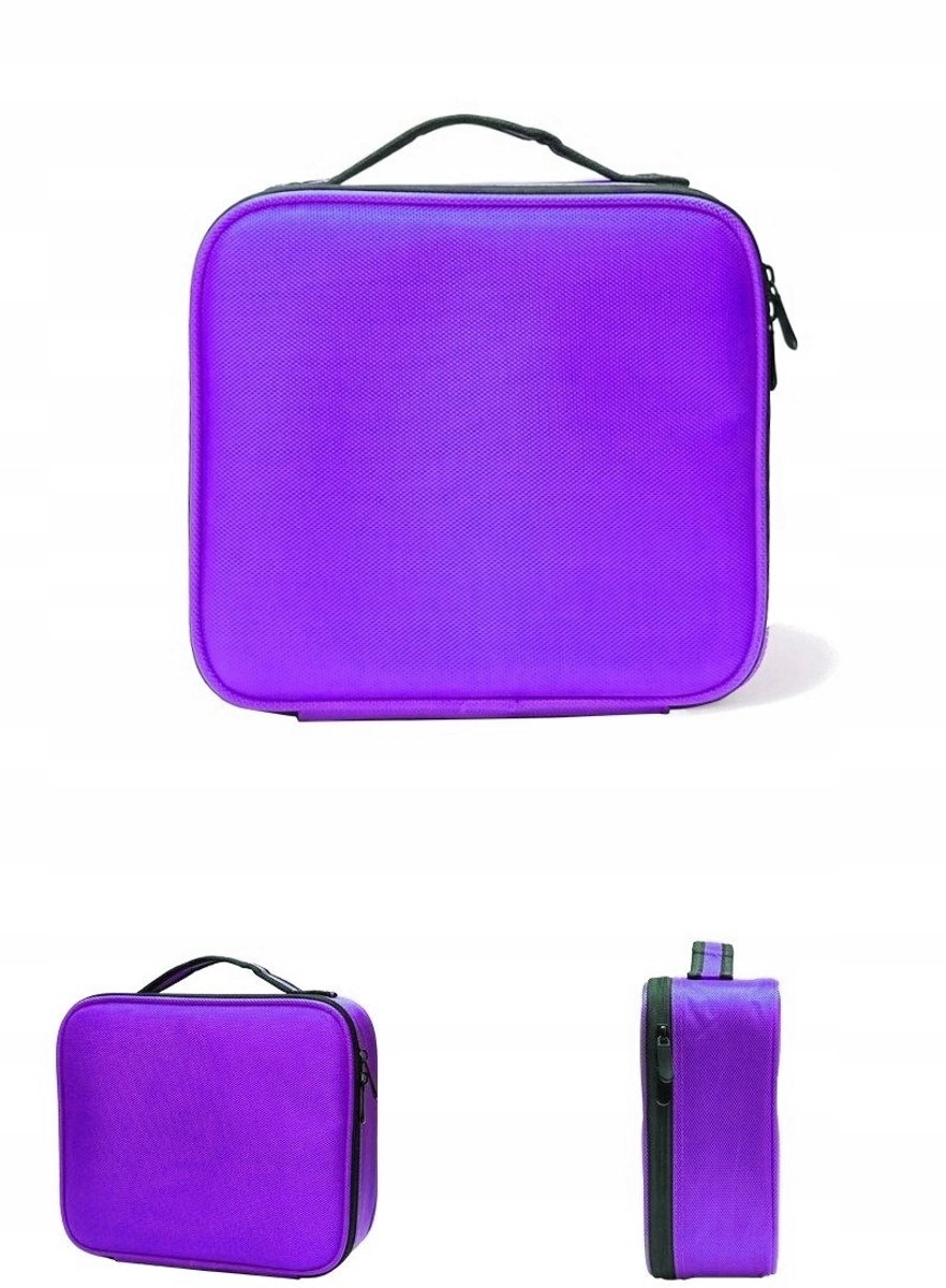 Frezarkowo - Make-up koffer - Fiolet - 22,5x25,5x9,5 cm - Zipper