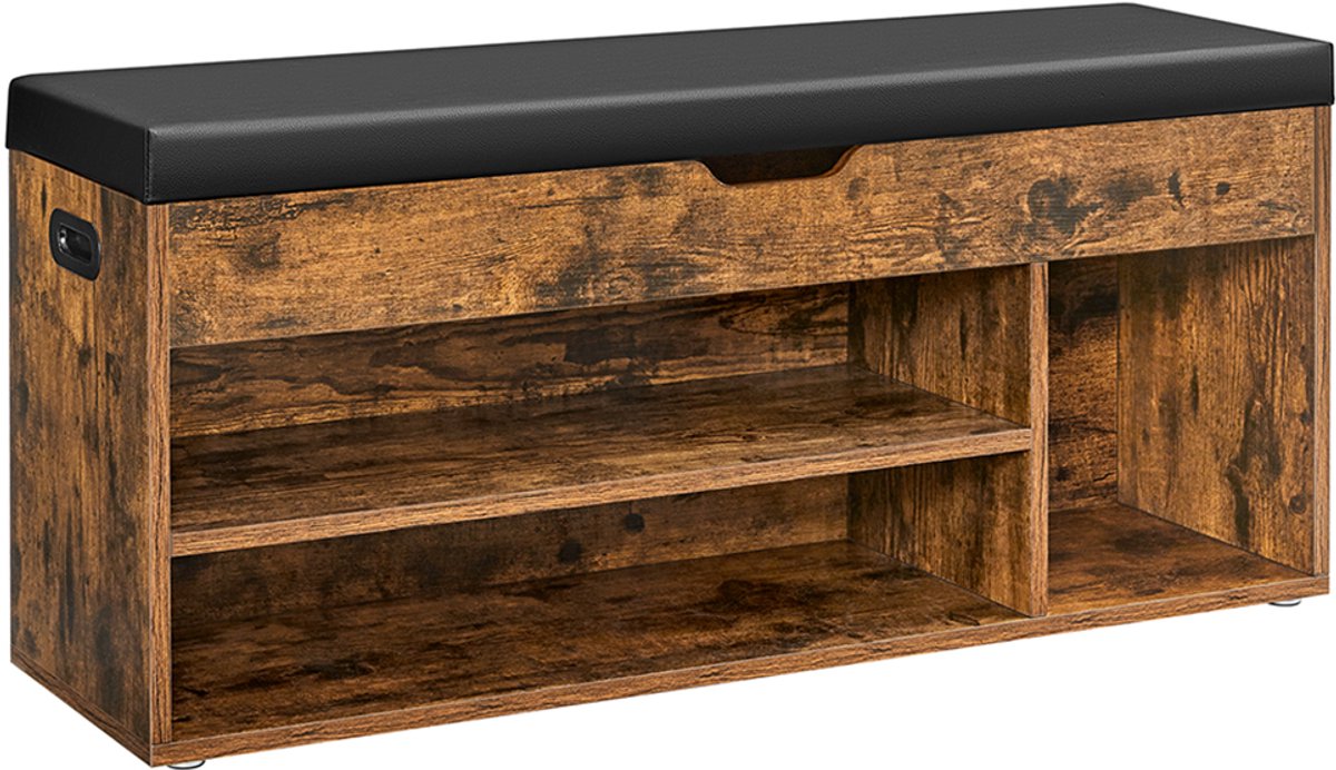 Songmics - Schoenenkast - Met Zitplaats - Opslagruimte - Vintage Bruin
