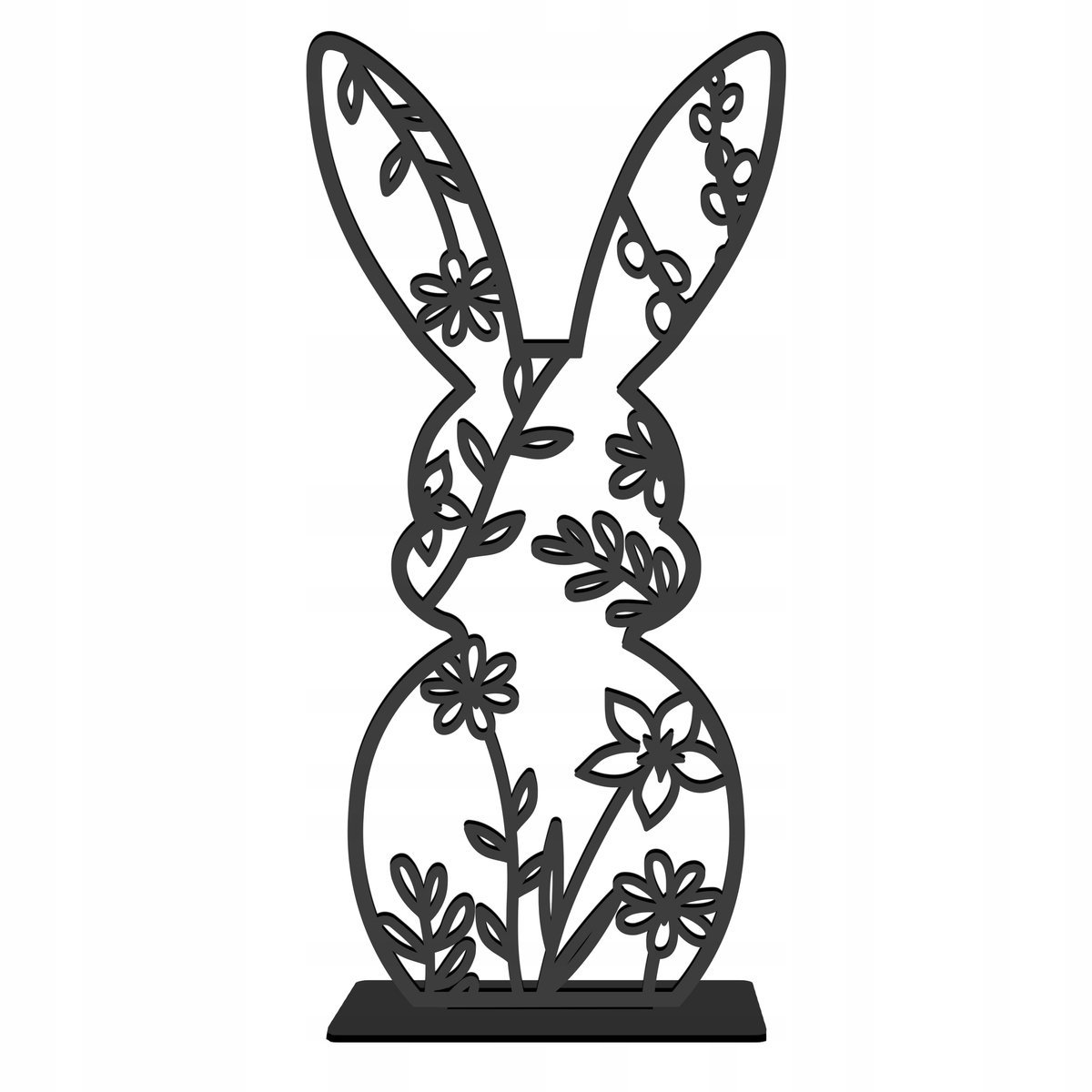 SMX Design - Houten Paasfiguur - 20cm - Decoupage - Zwarte Afwerking