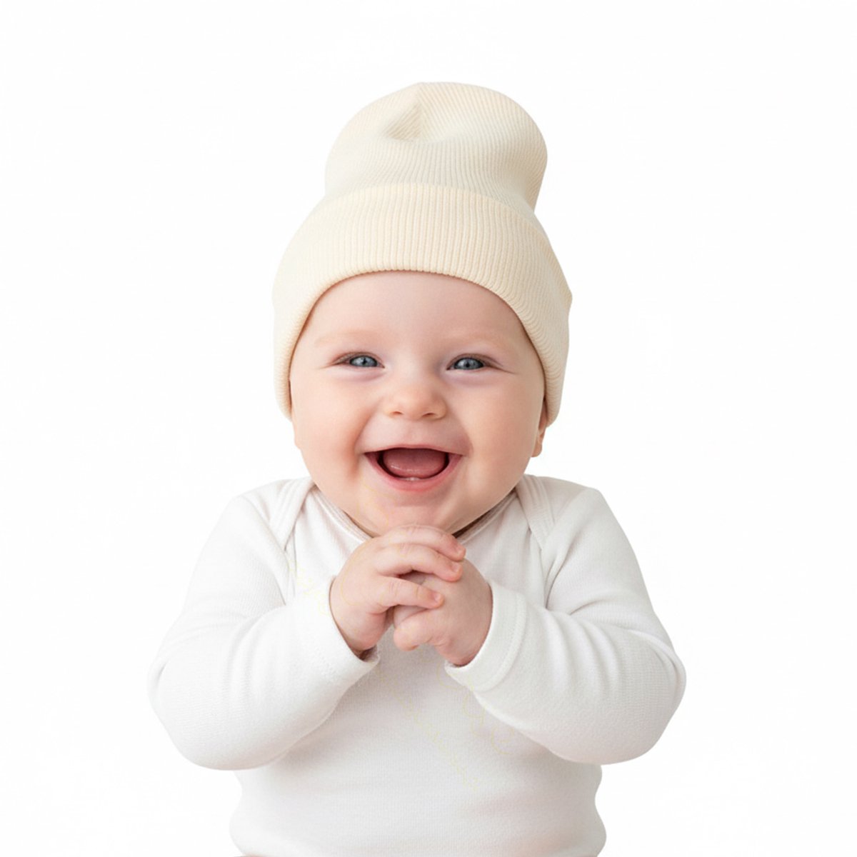 BabyUniverse - Schattige Babymuts - 0-3 Maanden - Ecru - Zacht en Comfortabel