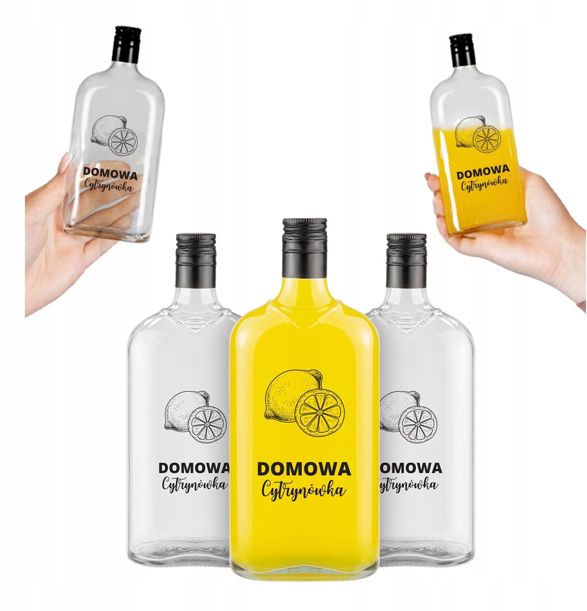 Bimberek - Drinkfles - 500ml - Voor Thuisgemaakte Likeuren - Met Omslag