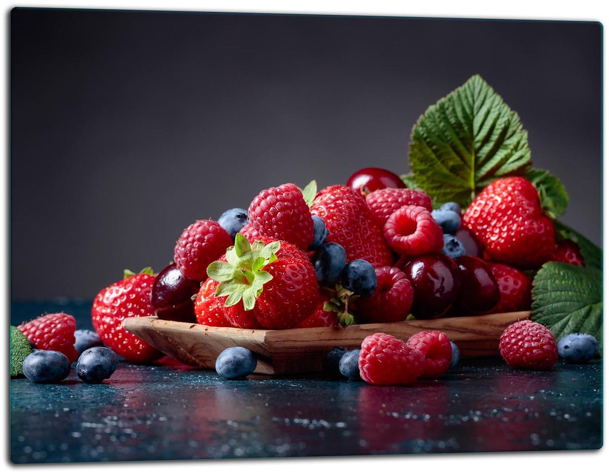 TMK ArtDeko - Snijplank - 52x40 cm - Fruit Thema - Veilig Gehard Glas