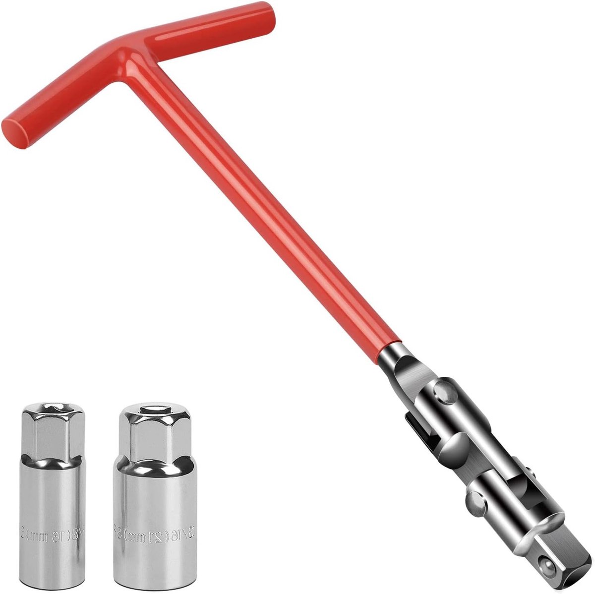 Universele Bougiesleutel Set voor Auto en Motorfiets - 16/21 mm T-Sleutel voor Bougies en Accessoires