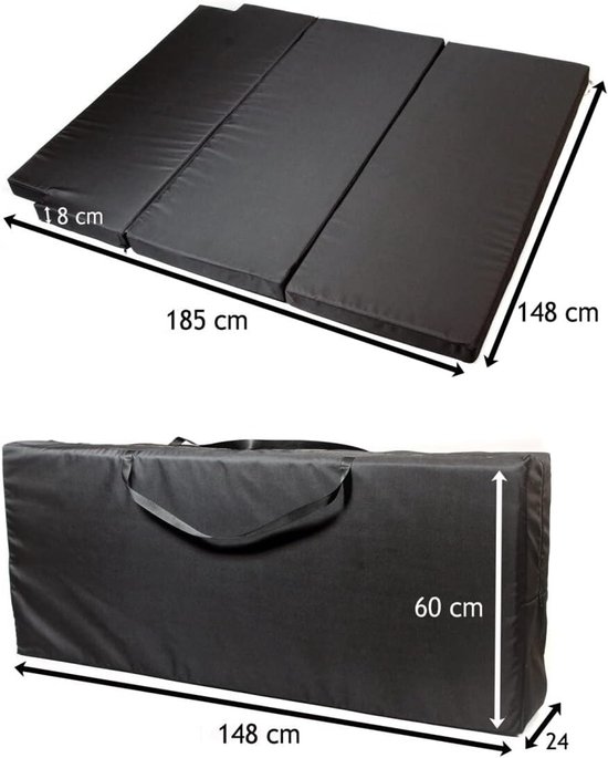 Vouwmatras Buscamper - Opvouwbaar Matras Kampeer - Comfortabel Slapen - Op maat Gemaakt - 190 x 140 x 8 cm van Merkloos — afbeelding 3