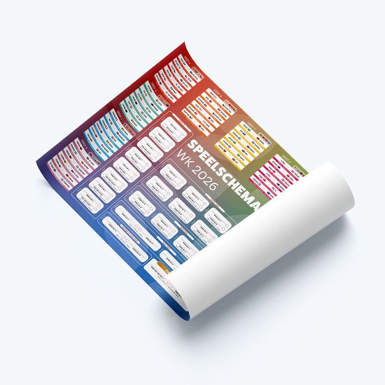 WK 2026 Speelschema | Poster Neutraal | A1 | 84,1 x 59,4 cm