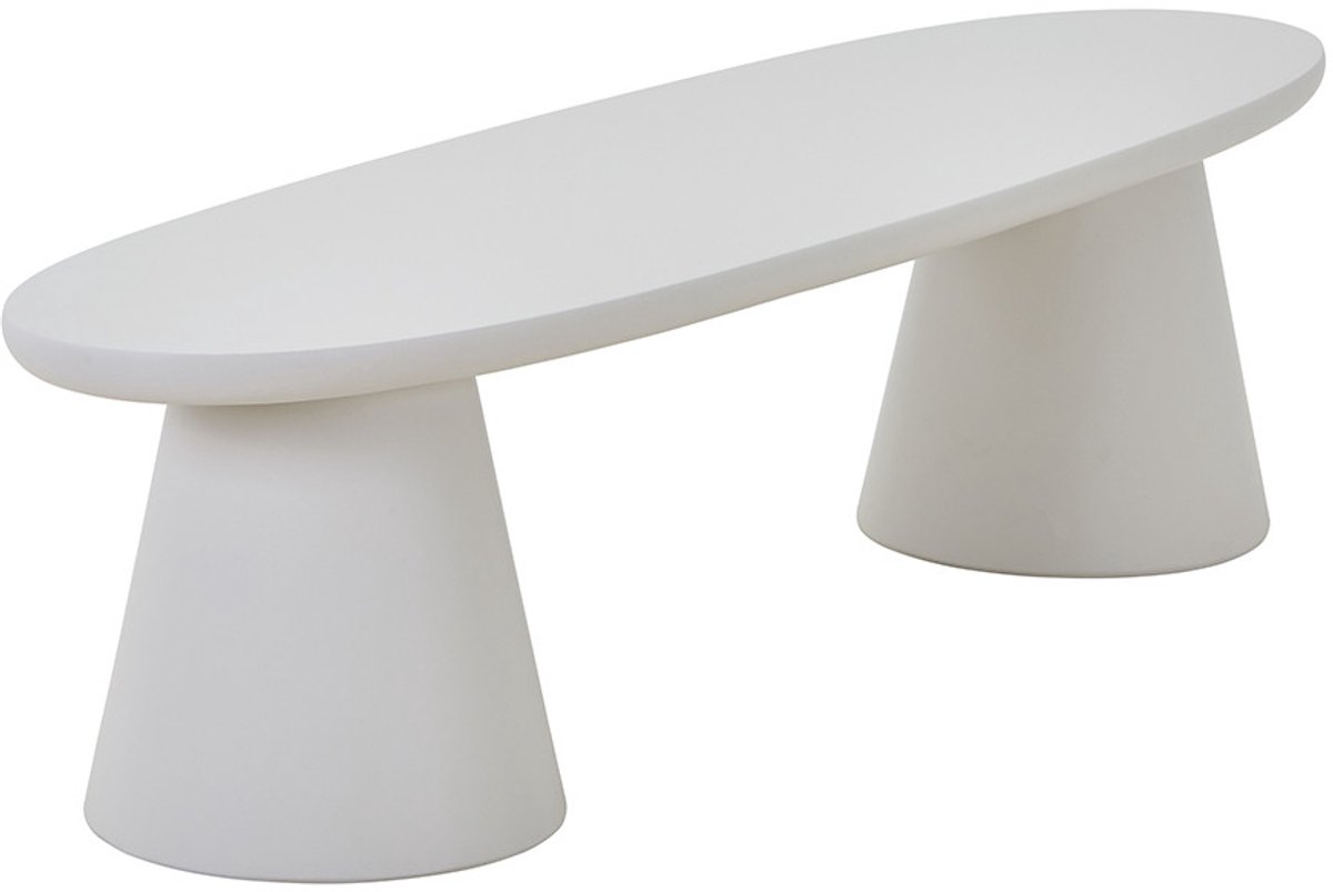 TV-Meubel Tavon Ecru - MDF - Breedte 160 cm - Hoogte 41 cm - Diepte 45 cm - Zonder deuren