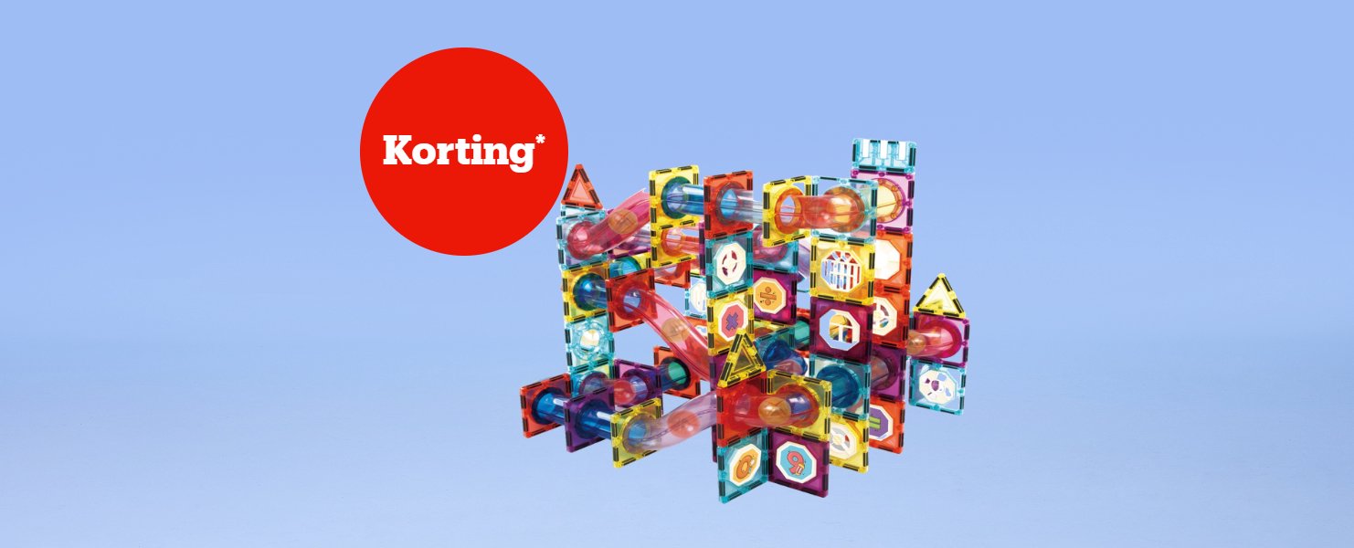 Knikkerbaan en treinenset