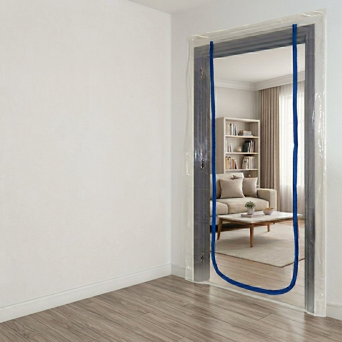 Qerato Stofdeur Met Rits U-vorm 250 x 120 cm - 2 Stuks