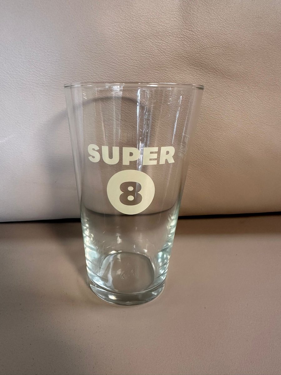 Super 8 bierglazen bierglas | 33 cl - 12 stuks
