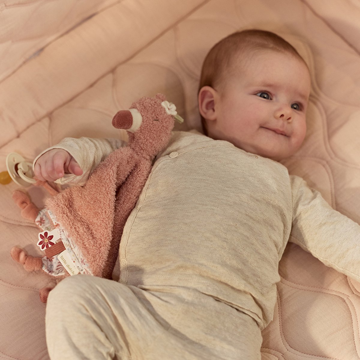 Little Dutch Safari Friends Knuffeldoekje Flamingo — afbeelding 4