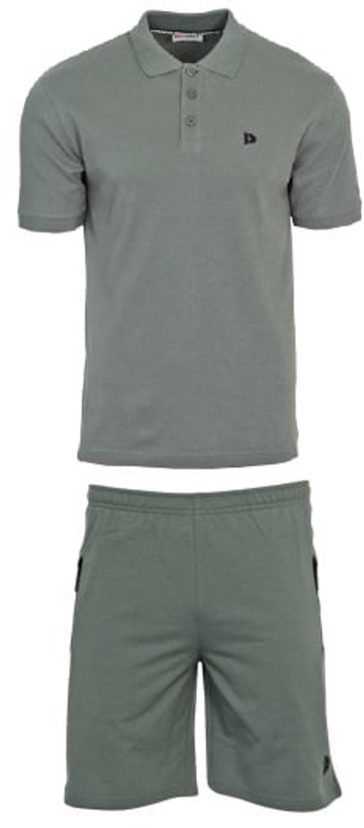 Donnay - Zomerset (Kevin) - Polo/Joggingshort - Heren - Jungle Green (336)- maat M