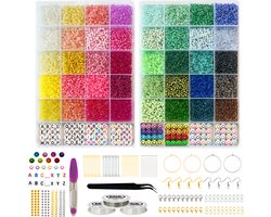 BIEK20 Pastel Kralenset - Glaskralen, Letterkralen en Accessoires - Incl. Giftbox