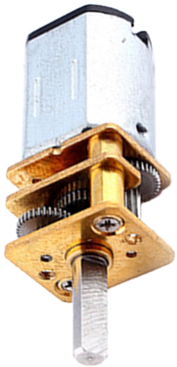 Mini DC Motor - Gelijkstroommotor Transmissie - Modelbouw Robot - Volledig Metalen Tandwielkast - 200 RPM - Metaal