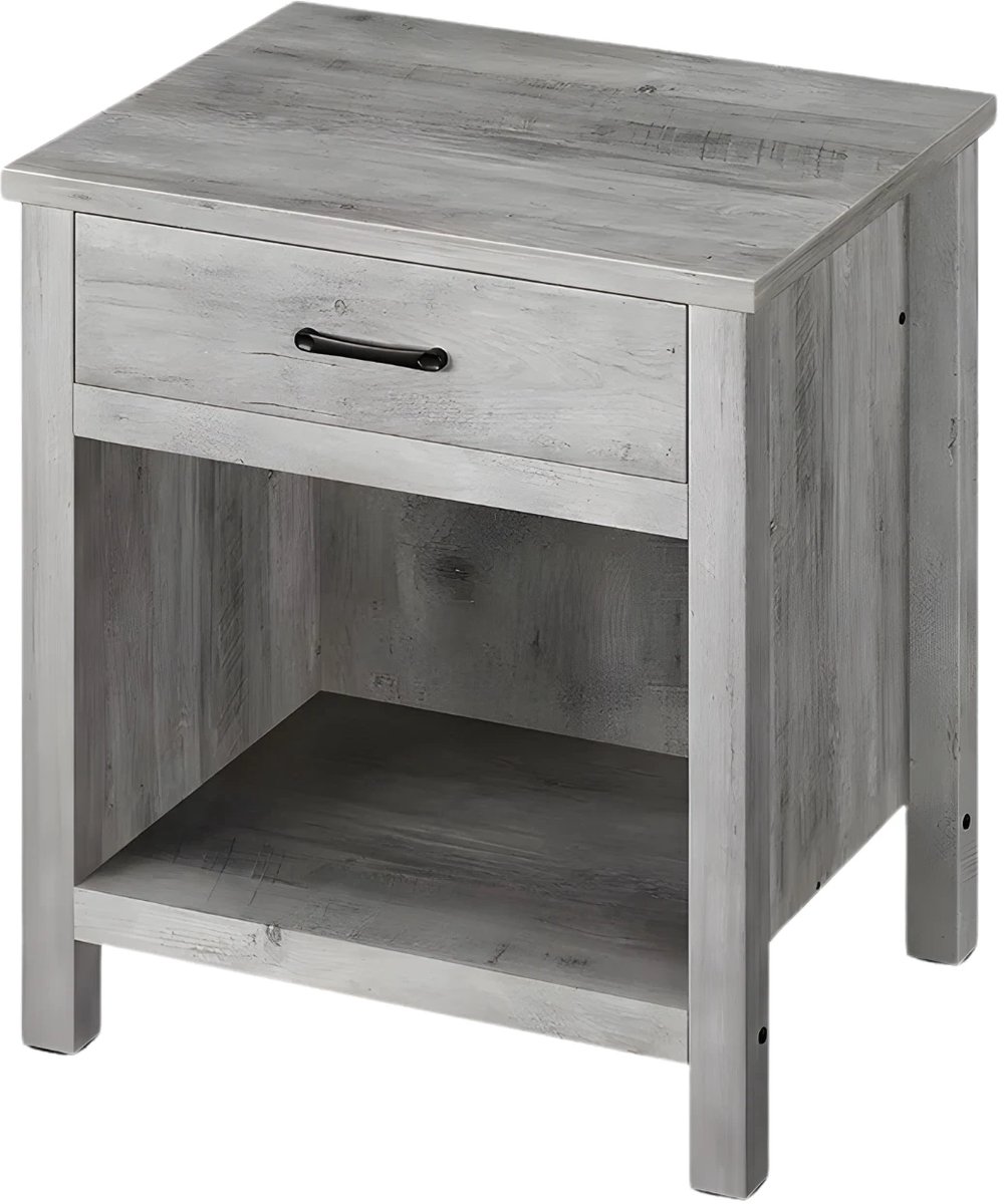 Happiq Nachtkastje - Voor slaapkamer, kinderkamer, woonkamer, kantoor - Modern, veelzijdig, bijzettafeltje met opberglade - Hout Wood