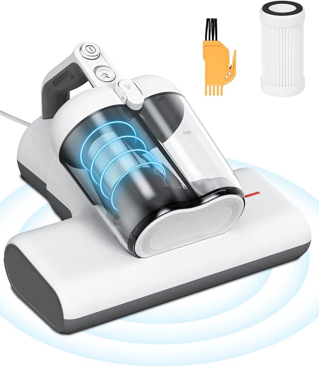 Matrasstofzuiger - Bedreiniger Stofzuiger - Matrassen Reinigen - HEPA H12 Filter - 450 Watt - Wit