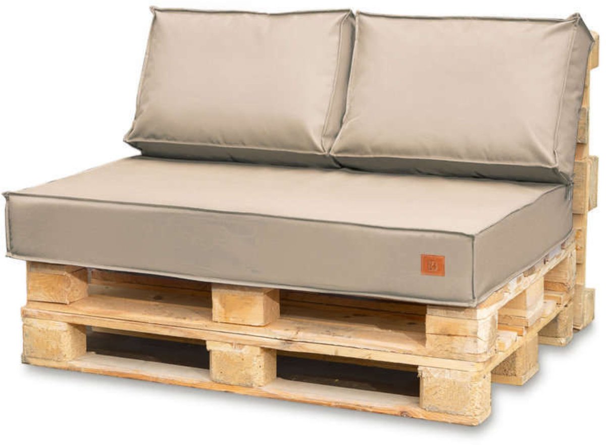 Blomster Outdoor - Tuinkussens Set voor Palletmeubels - Waterafstotend - Europallet - 120x80x15 cm