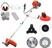 Tondeuse Kibani Edge 4-en-1 - Débroussailleuse Essence - Moteur 2 temps 52 cm3 / 1,9 CV - Incl. Brosse de désherbage, lame de scie à 40 dents, fil de coupe et kit de sécurité