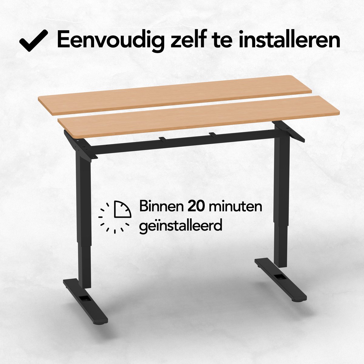 Infinity Goods Zit Sta Bureau Elektrisch Verstelbaar - 140 x 60 CM - Geheugenfunctie - Houtkleur thumbnail 8