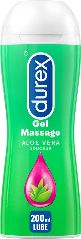 Durex Massage Olie en Glijmiddel - Aloë Vera - Waterbasis - 200 ml