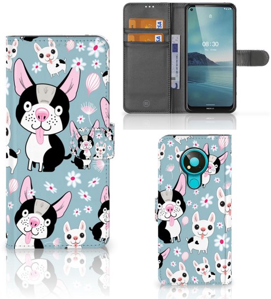 Tenphone Etui Coque pour Nokia 3.4 Portefeuille Chiens