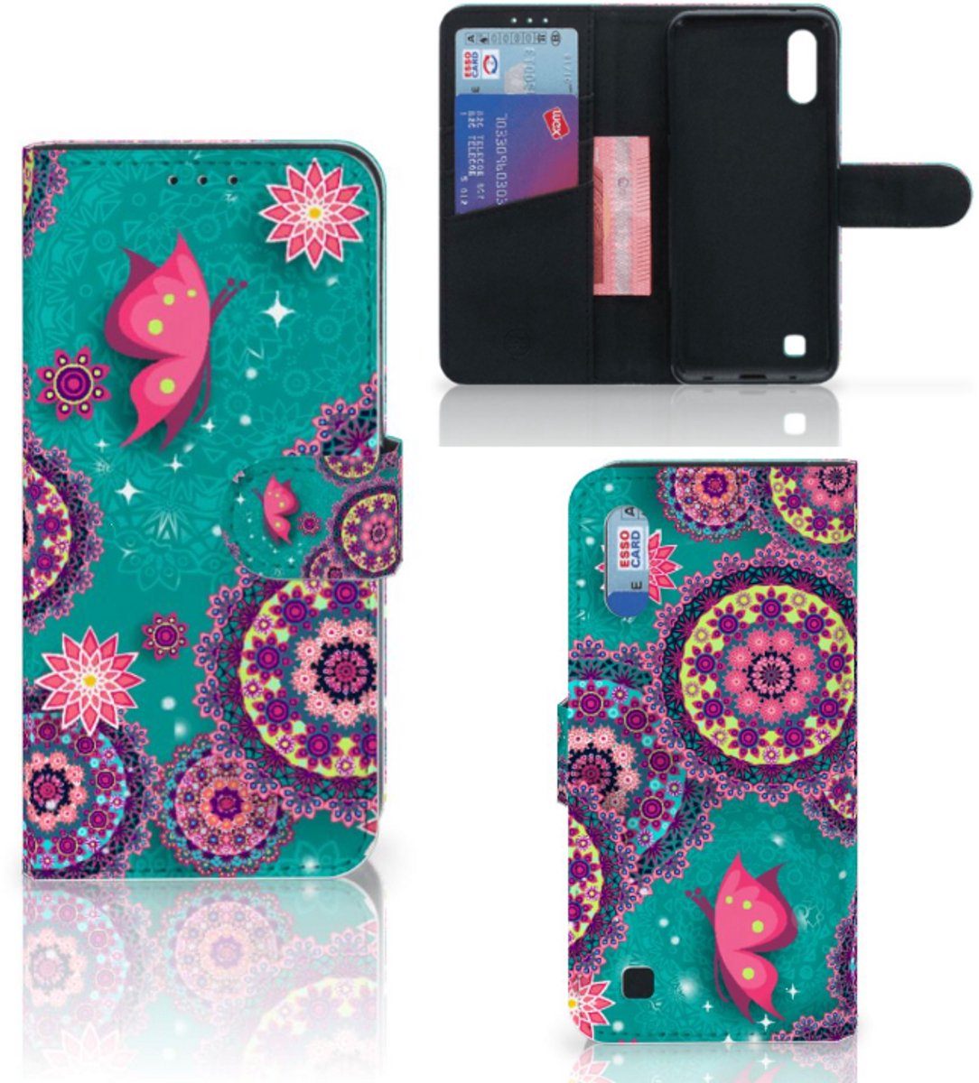 Samsung Galaxy M10 Hoesje Cirkels en Vlinders
