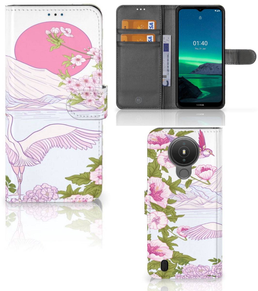 Nokia 1.4 Telefoonhoesje met Pasjes Bird Standing
