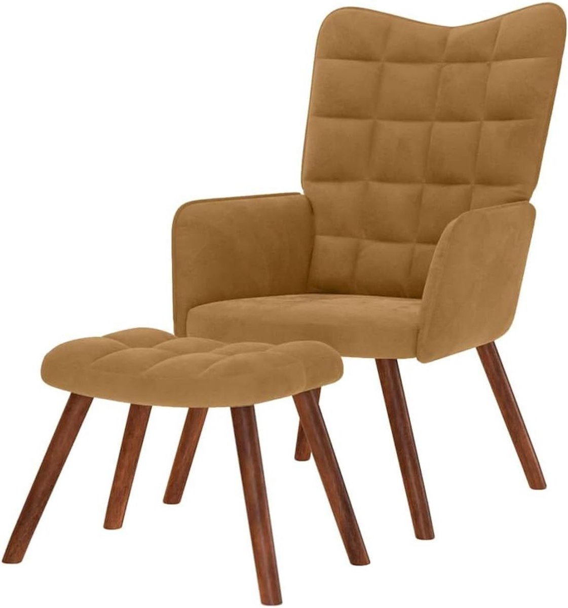 Relaxstoel met bank - Loungestoel zitplaats - Ontspannen na werk - Zacht fluweel comfort -
