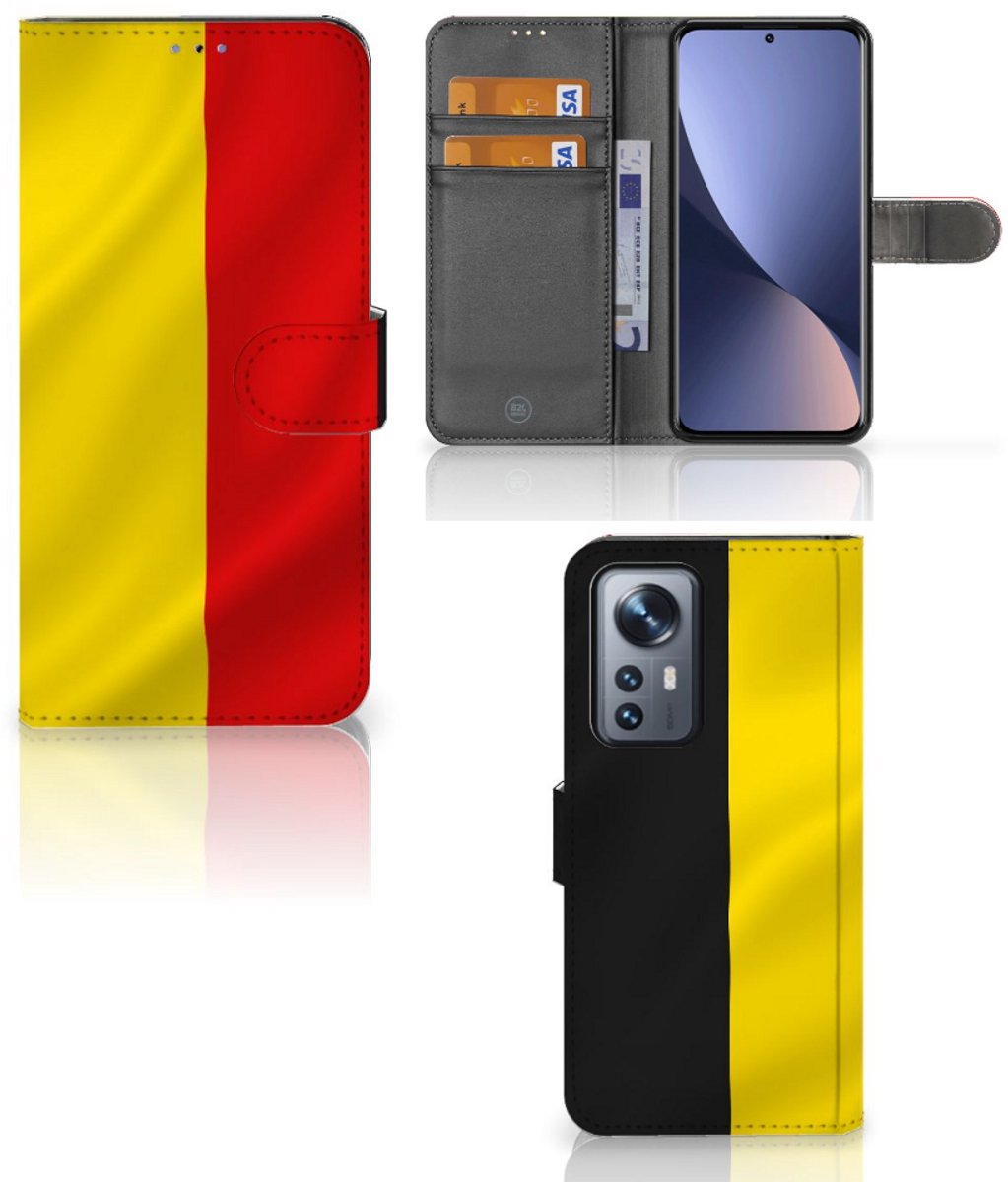 Xiaomi 12 Pro Bookstyle Case Belgische Vlag