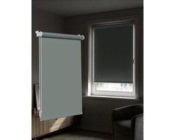 Verduisterend Rolgordijn - Verduisteringsgordijn Gordijnstof - Slaapkamer Verduisteren - Boren Niet Nodig - 135x160 cm - Grijs