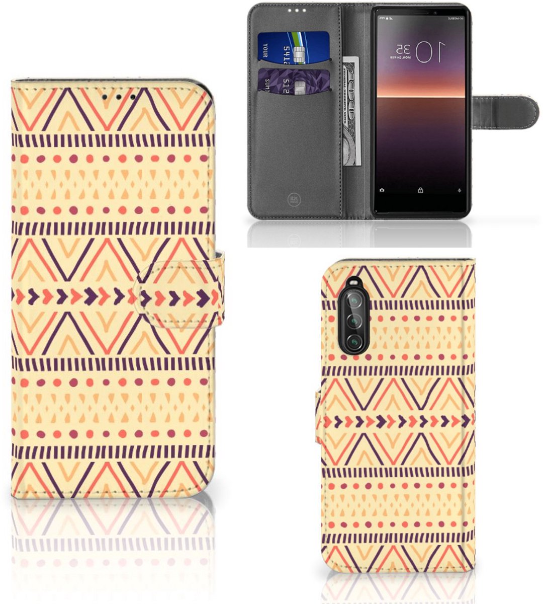 Sony Xperia 10 II Telefoon Hoesje Aztec Yellow