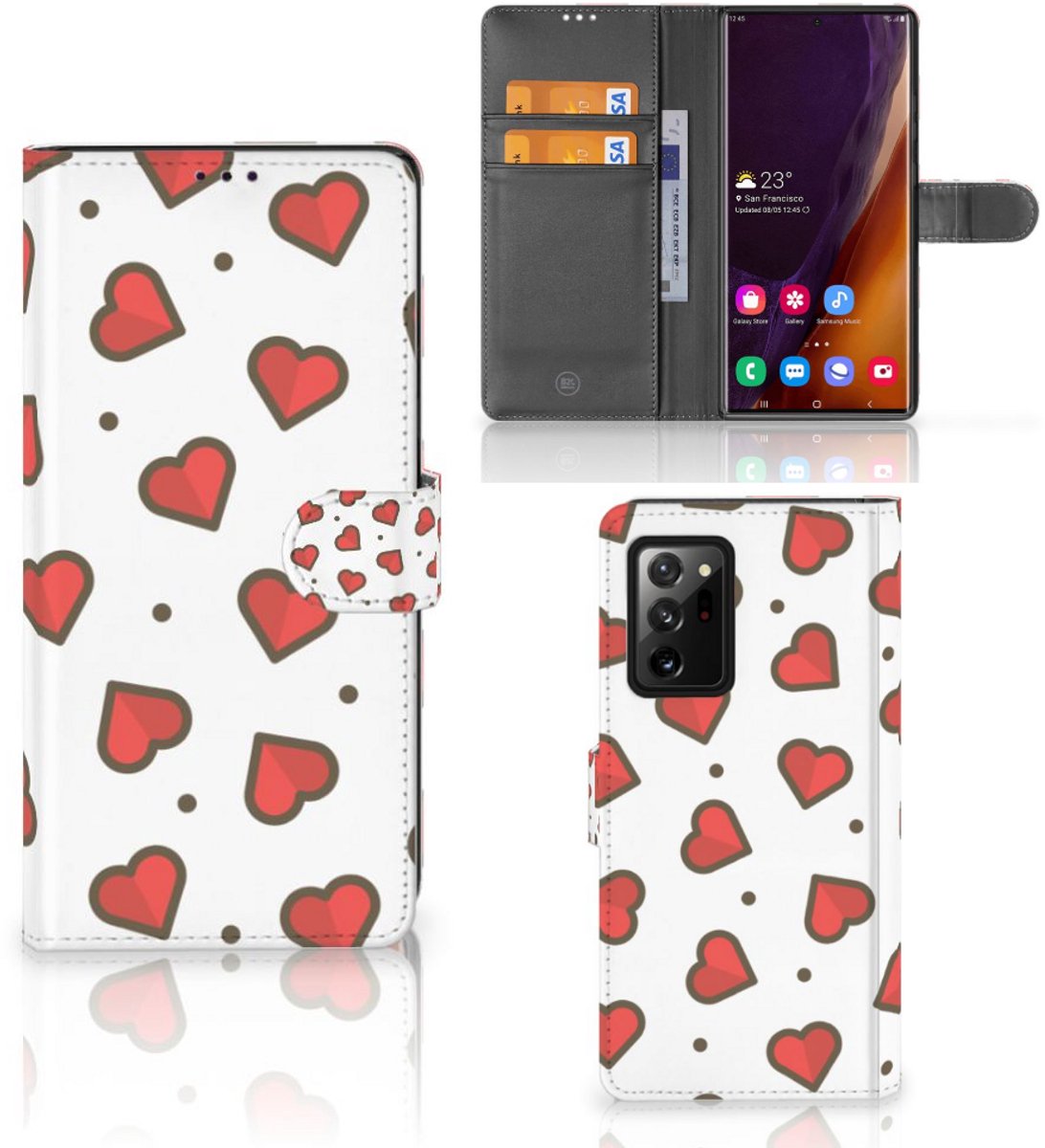 Samsung Galaxy Note20 Ultra Telefoon Hoesje Hearts