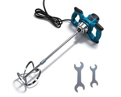 Betonmixer, variabele snelheden, max. 1500 tpm, elektrische roerder, garde, mortelmixer voor het mengen van gips, verf, cement, mortel, enz.