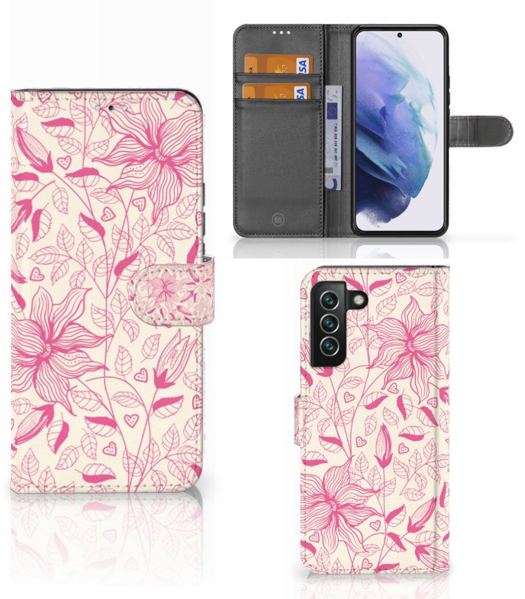 Samsung Galaxy S22 Plus Hoesje Pink Flowers
