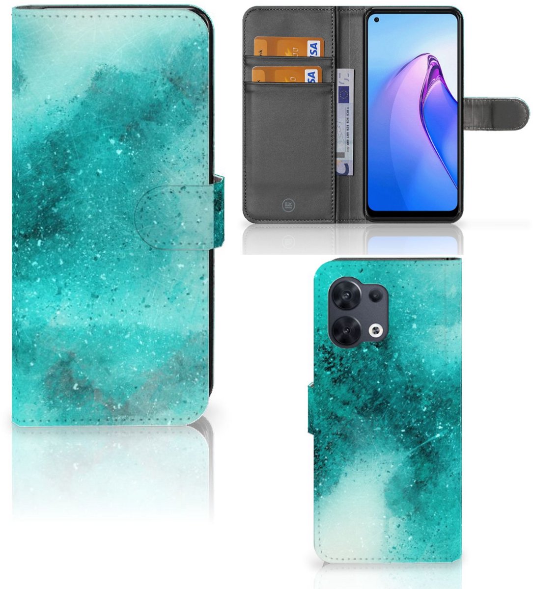 Hoesje OPPO Reno8 Painting Blue