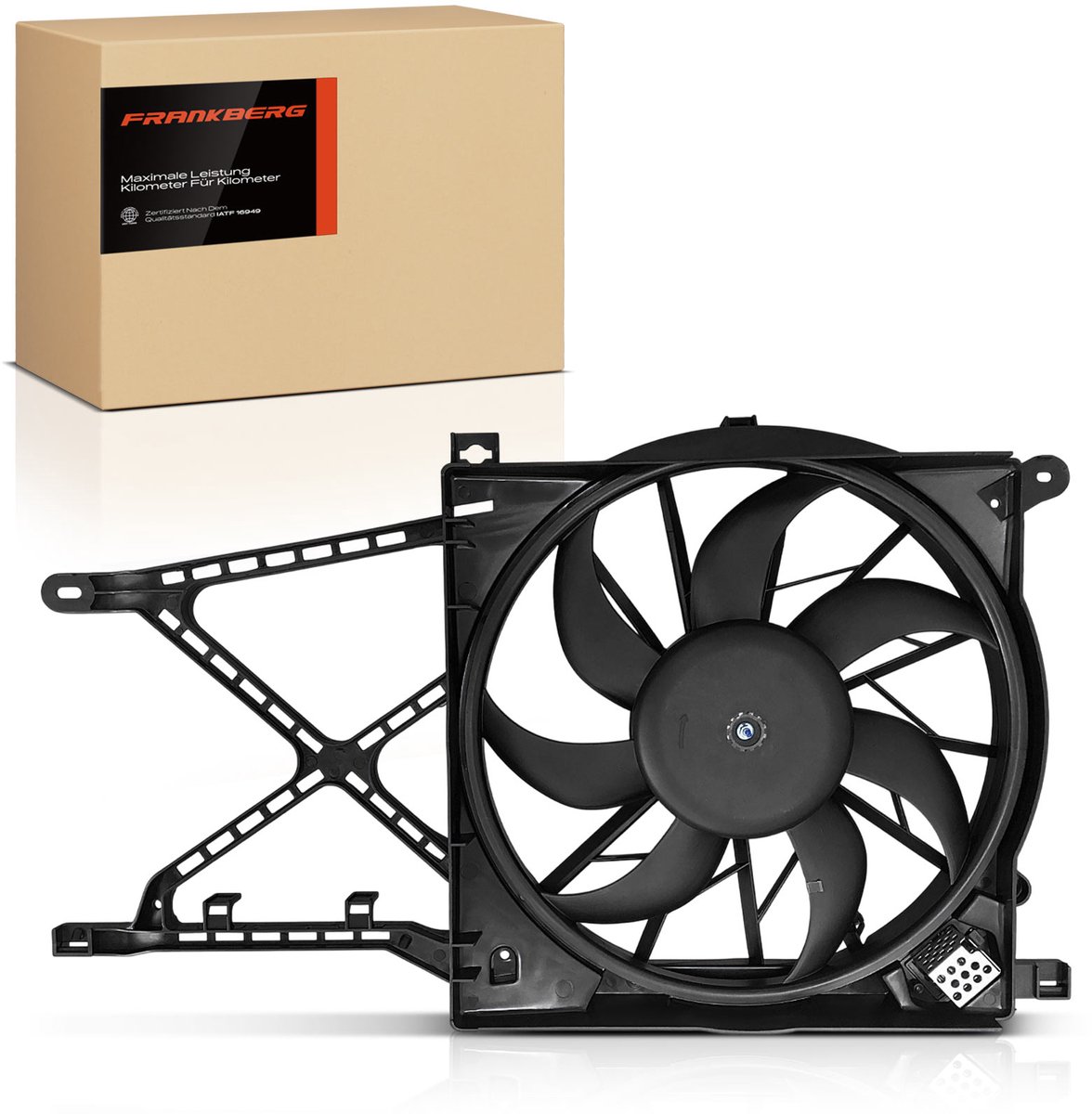 Frankberg 1x Motorradiator enkele ventilator