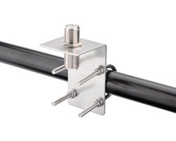 Bingfu Antennehouder met U-bouten, 16 mm gat, compatibel met amateurradioapparatuur, CB, inclusief UHF-adapter SO239-SO239