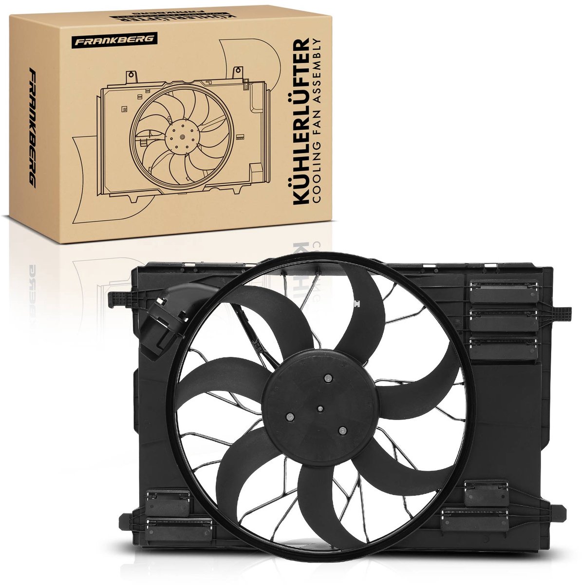 Frankberg 1x Motorradiator enkele ventilator