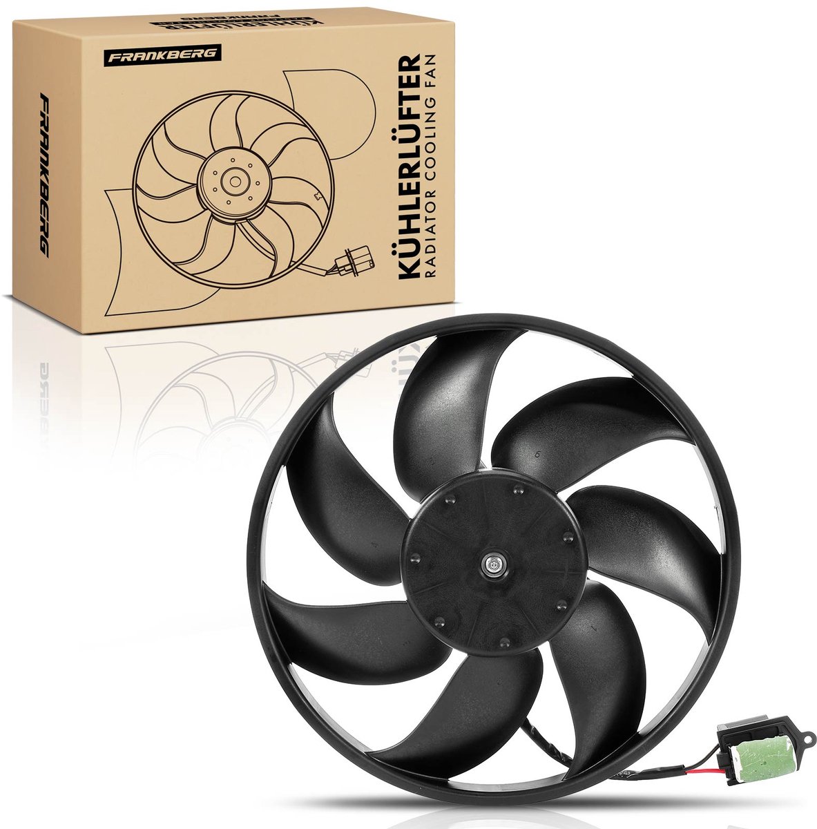 Frankberg 1x Motorradiator enkele ventilator