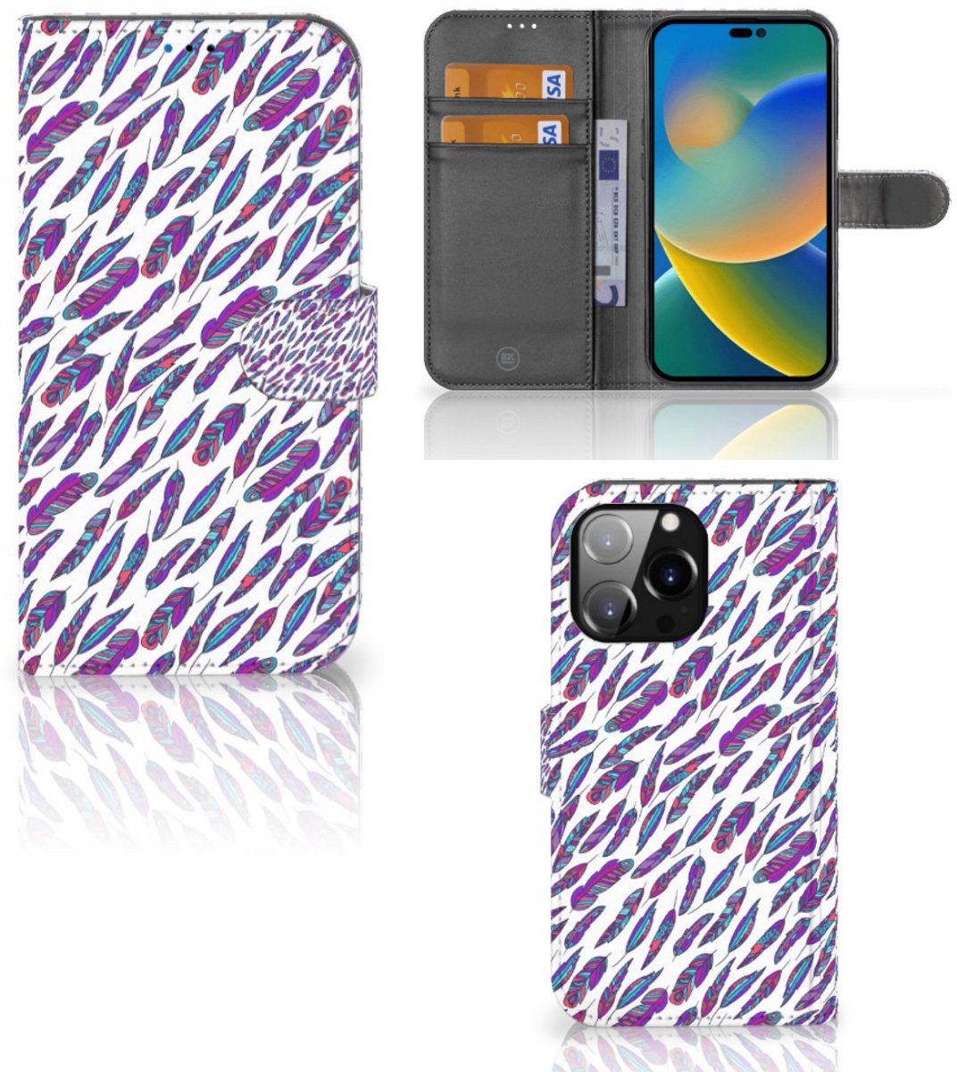 iPhone 14 Pro Max Telefoon Hoesje Feathers Color