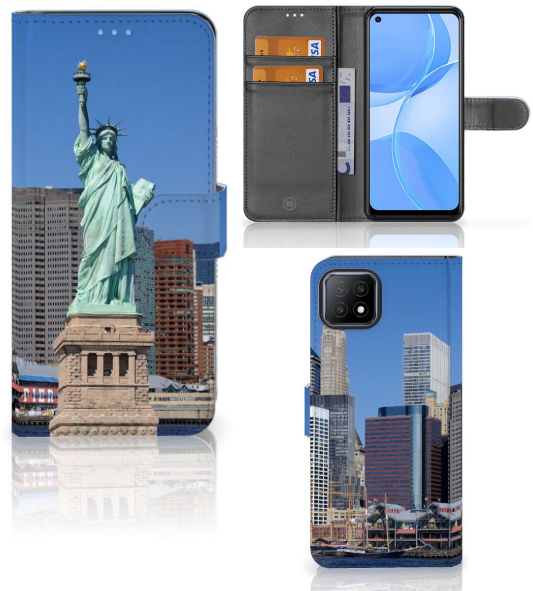 OPPO A73 5G Flip Cover Vrijheidsbeeld
