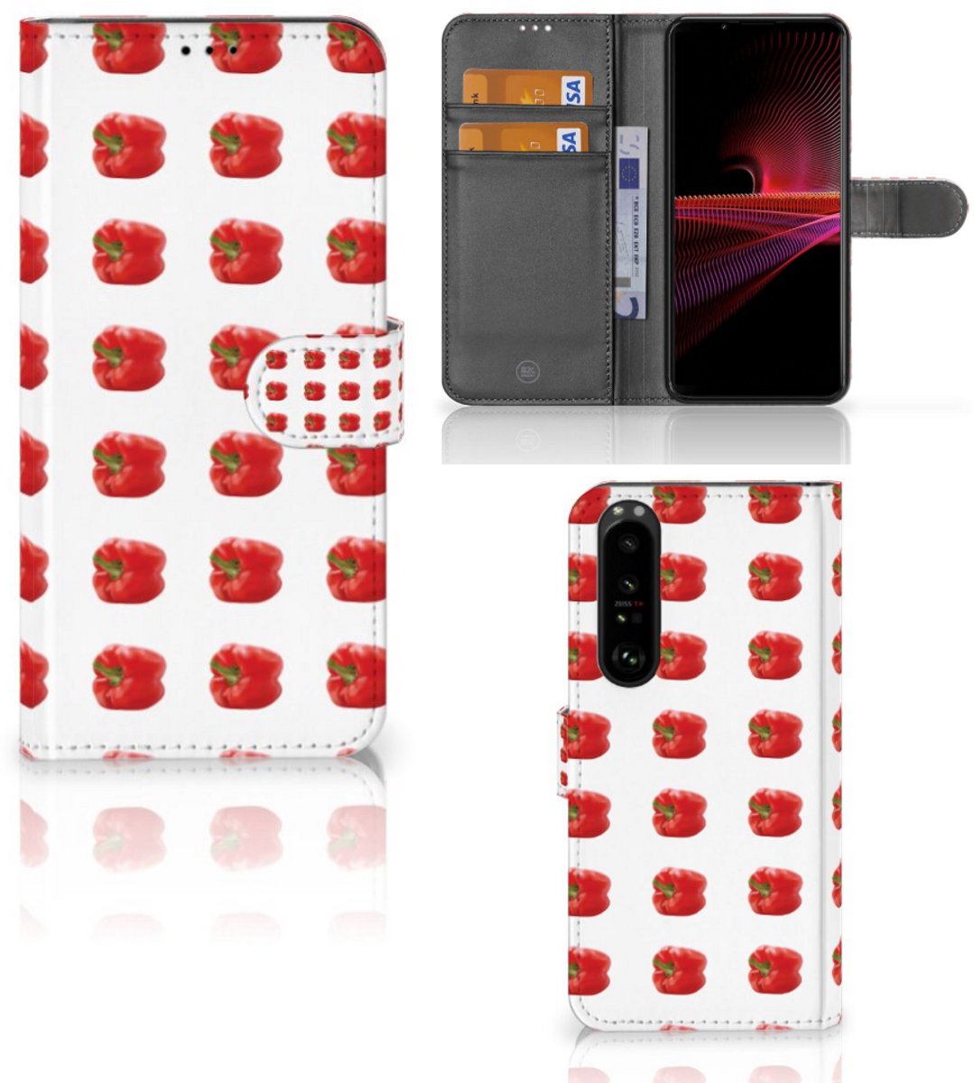 Sony Xperia 1 III Book Cover Paprika Red