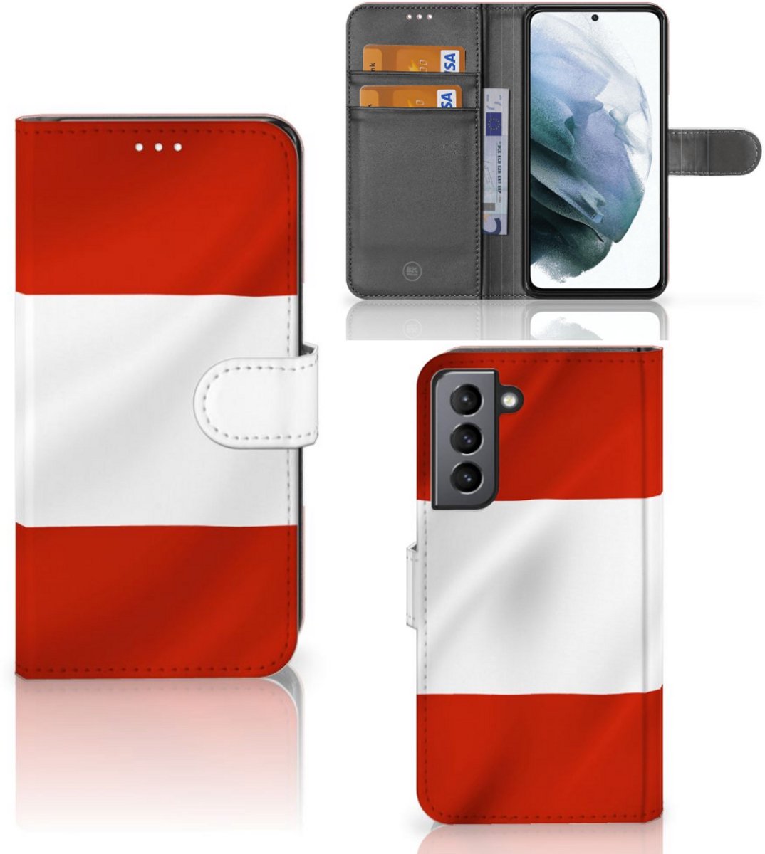 Samsung Galaxy S21 FE Bookstyle Case Oostenrijk