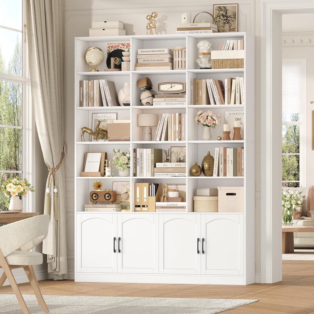 Luxe Boekenkast – Wit – 7x209 cm – Industrohome