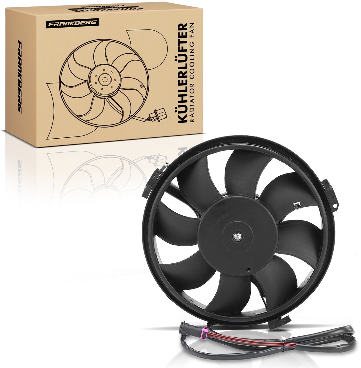 Frankberg 1x Motorradiator enkele ventilator