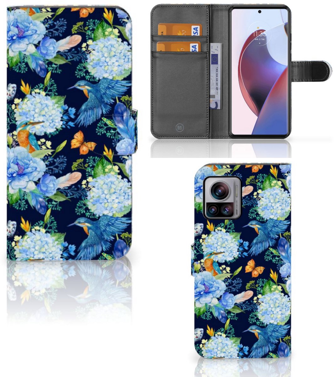 Telefoonhoesje met Pasjes voor Motorola Edge 30 Ultra IJsvogel