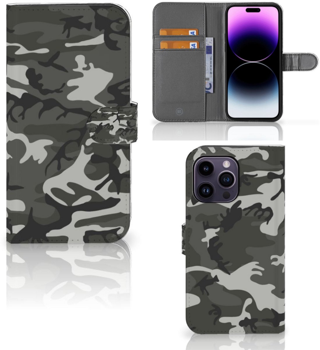 iPhone 15 Pro Max Telefoon Hoesje Army Light