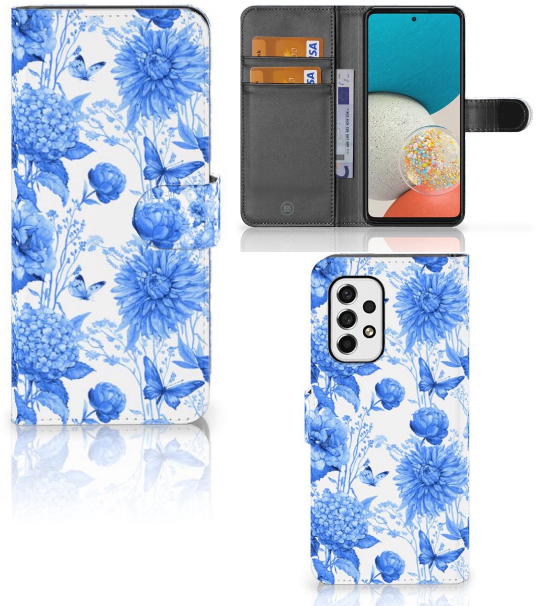 Hoesje voor Samsung Galaxy A53 Flowers Blue