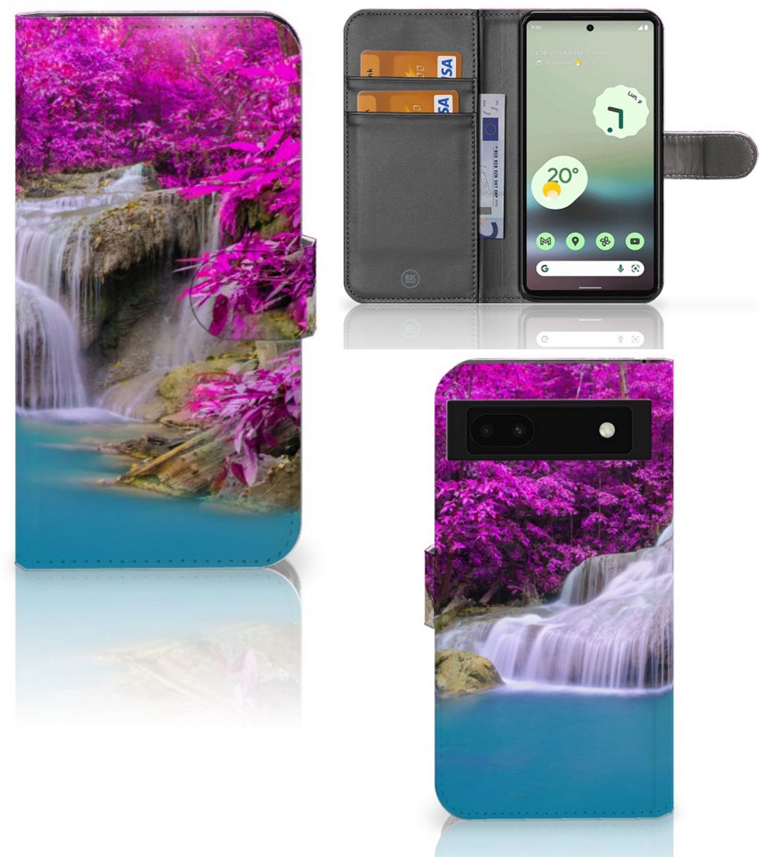 Boekhoesje voor Google Pixel 6A Flip Cover Waterval