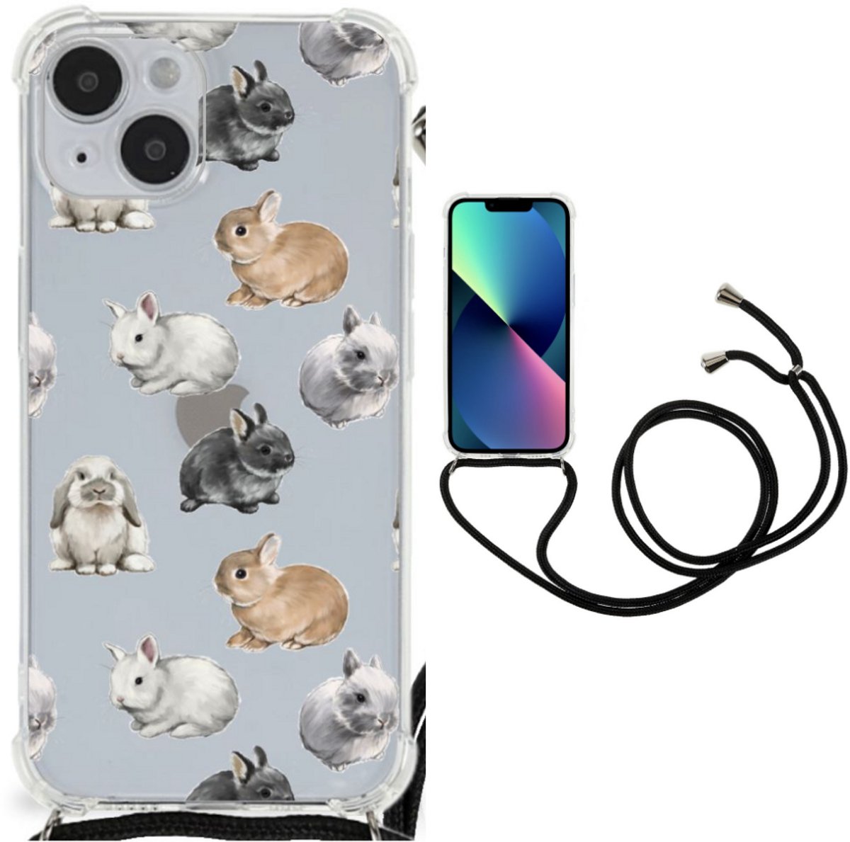 Case Anti-shock voor iPhone 14 Plus Konijntjes