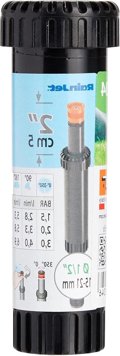 Instelbare Sproeier - Statische Sproeier Tuin - Gazon Besproeien - Verstelbare Kop 0-350 Graden - Hoogte 5 cm - Zwart